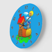 靴/ブーツに住んでいるマウス ラージ壁時計 (傾斜)