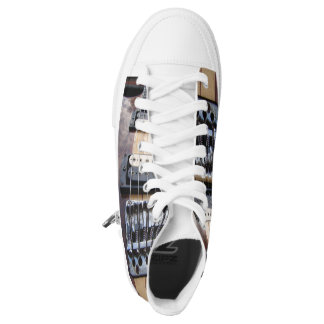 靴-ユニセックスな-ベースギター ハイトップスニーカー