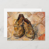 靴、有名なゴッホの絵画、 ポストカード (正面/裏面)