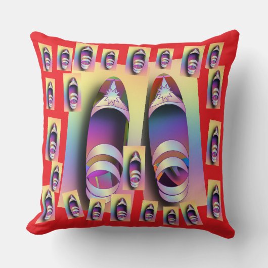 靴 + 赤 クッション (正面)