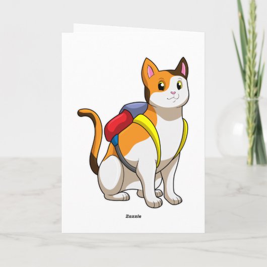 鞄を持った猫 カード (裏面)