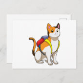 鞄を持った猫 ポストカード (正面/裏面)