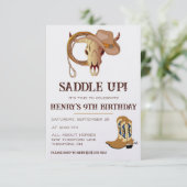 鞍を上げろ!もう時間だ祝!カウボーイ誕生日 招待状 (スタンド正面)