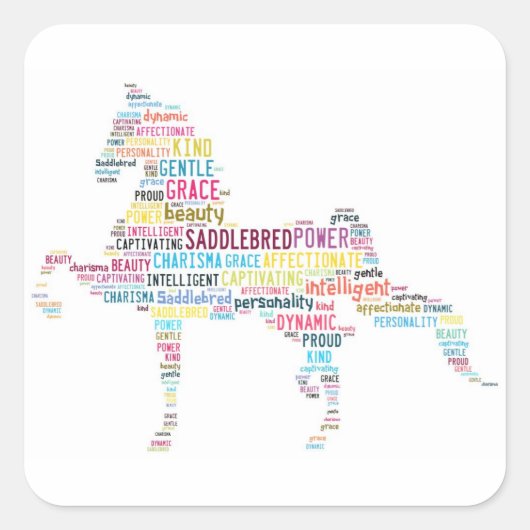 鞍付きステッカー スクエアシール (正面)