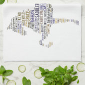 鞍付きタオル キッチンタオル (折り畳み)