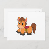 鞍付き馬 ポストカード (正面/裏面)