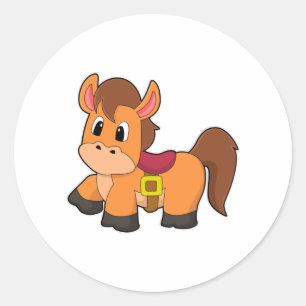 鞍付き馬 ラウンドシール