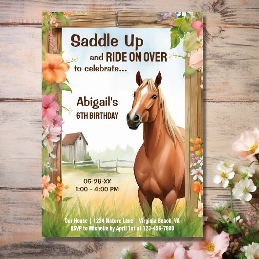 鞍馬かわいらしと花の誕生日 招待状