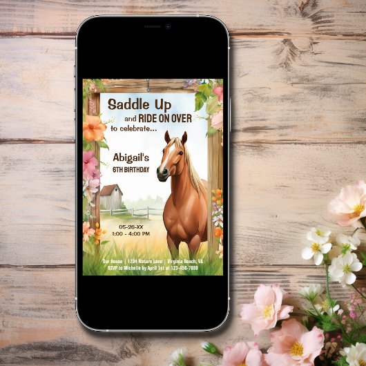 鞍馬かわいらしと花の誕生日 招待状