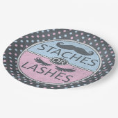 鞭かStachesの紙のパーティーの版 ペーパープレート (アングル)