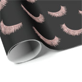 鞭のばら色の金ゴールドのまつげ延長美しい ラッピングペーパー (ロールコーナー)