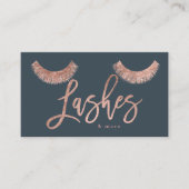 鞭のばら色の金ゴールドのタイポグラフィの木炭媒体 名刺 (正面)