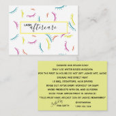 鞭のアフターケアカード色 名刺 (正面/裏面)