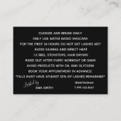 鞭のアフターケアカード 名刺 (裏面)