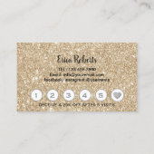 鞭のメーキャップアーティストのまばたきの目の金ゴールドの輝きのロイヤリティ ロイヤリティカード (裏面)