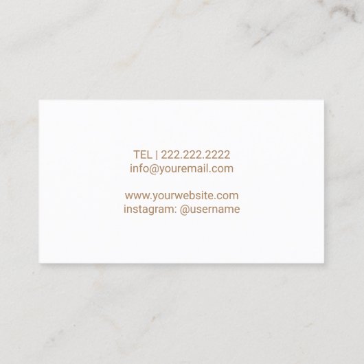 鞭のメーキャップアーティストの金ゴールドのロゴのまつげのサロン 名刺 (裏面)