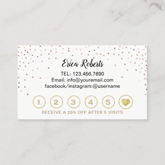 鞭のメーキャップアーティストの黒のグリッターのロイヤリティ ロイヤリティカード (裏面)