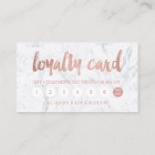 鞭のロイヤリティのばら色の金ゴールドのタイポグラフィの大理石 ロイヤリティカード (裏面)