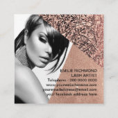 鞭の芸術家の名刺のテンプレート スクエア名刺 (裏面)