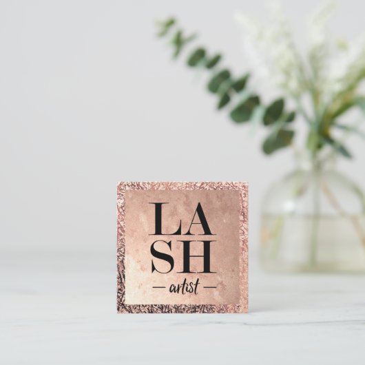 鞭の芸術家の名刺のテンプレート スクエア名刺 (スタンド正面)