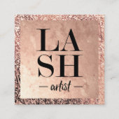 鞭の芸術家の名刺のテンプレート スクエア名刺 (正面)