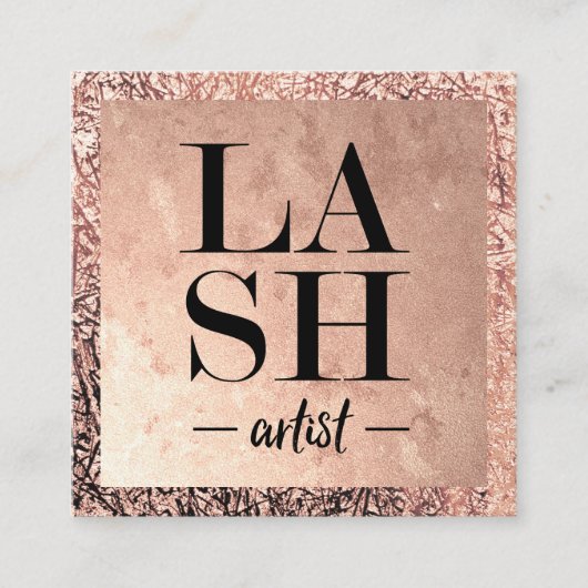 鞭の芸術家の名刺のテンプレート スクエア名刺 (正面)