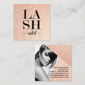 鞭の芸術家の名刺のテンプレート スクエア名刺 (正面/裏面)