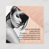 鞭の芸術家の名刺のテンプレート スクエア名刺 (裏面)