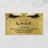 鞭の鞭の名刺のまつげの金ゴールドの魅力 名刺 (裏面)