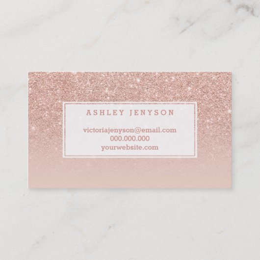 鞭の額のタイポグラフィの赤面のばら色の金ゴールドのパンチカード ロイヤリティカード (裏面)