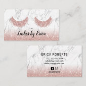 鞭の額のメーキャップアーティストのばら色の金ゴールドのモダンの大理石 名刺 (正面/裏面)