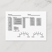 鞭の顧客の記録カード 名刺 (正面)