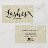 鞭の黒い原稿のきらめくのアイボリーの鞭延長 名刺 (正面/裏面)