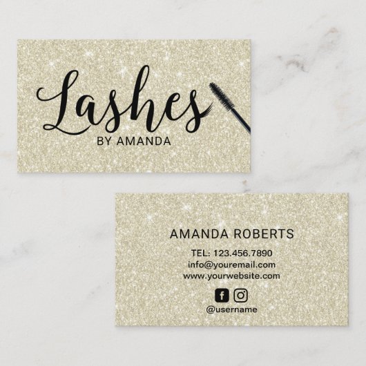 鞭の黒い原稿のきらめくのアイボリーの鞭延長 名刺 (正面/裏面)