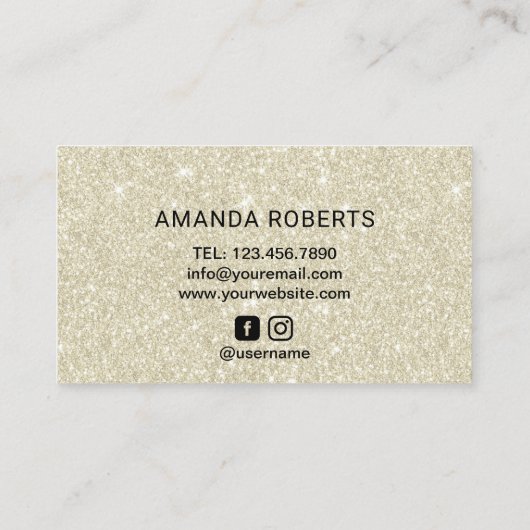 鞭の黒い原稿のきらめくのアイボリーの鞭延長 名刺 (裏面)