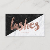 鞭はブロックののどのばら色の金ゴールドのタイポグラフィの大理石を注目します 名刺 (正面)