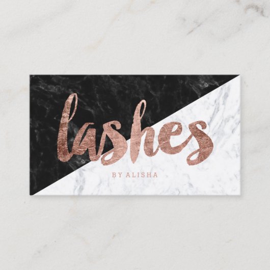 鞭はブロックののどのばら色の金ゴールドのタイポグラフィの大理石を注目します 名刺 (正面)