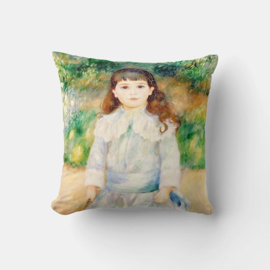 鞭を持つ子供オーガストルノアール クッション (正面)