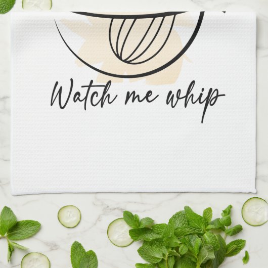 鞭を見る キッチンタオル (折り畳み)