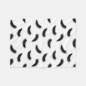 鞭パターンモダンなまつげのプリント フリースブランケット (正面(横))