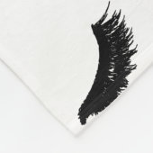 鞭パターンモダンなまつげのプリント フリースブランケット (角)