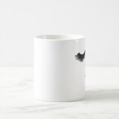 鞭及び唇愛桃色のピンクのマグ コーヒーマグカップ (中央)