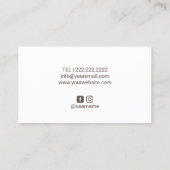 鞭及び額のメーキャップアーティストのばら色の金ゴールドのグリッター 名刺 (裏面)