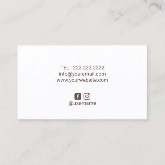 鞭及び額のメーキャップアーティストのばら色の金ゴールドのグリッター 名刺 (裏面)