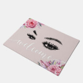 鞭及び額のメーキャップアーティストの花のサロンの歓迎 ドアマット (アングル)