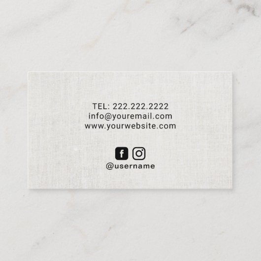 鞭及び額のメーキャップアーティストの金ゴールドのストライプのなサロン 名刺 (裏面)