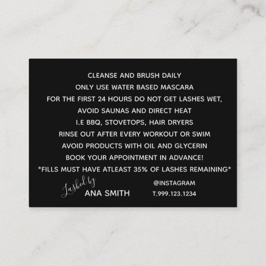 鞭延長アフターケアカード 名刺 (裏面)