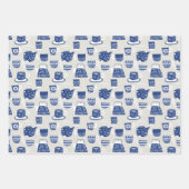 韓お洒落中国の日本の国ティーポット ラッピングペーパーシート (正面3)