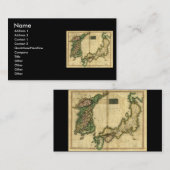 韓国および日本の1815地図 名刺 (正面/裏面)