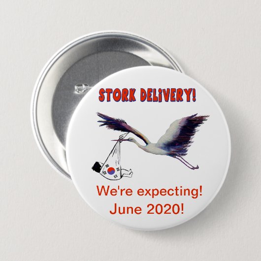 韓国からストークが届く予定だ！ 缶バッジ (正面&裏面)